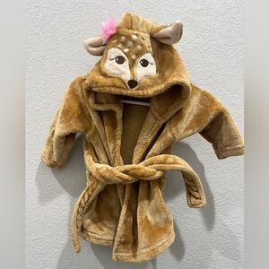 Adorable Fawn Hooded Plush Robe